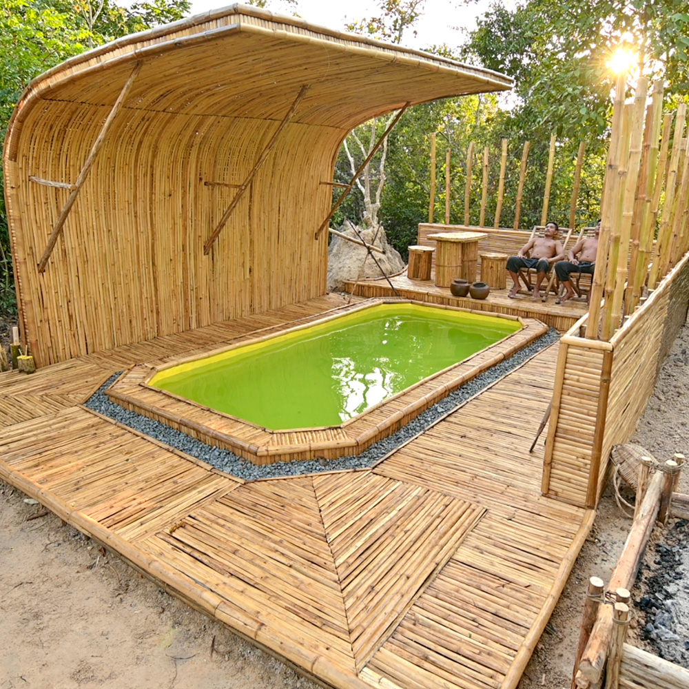 Amazing Park Craft-Swimming Pools With Bamboo Decor's | Amazing Park ...
