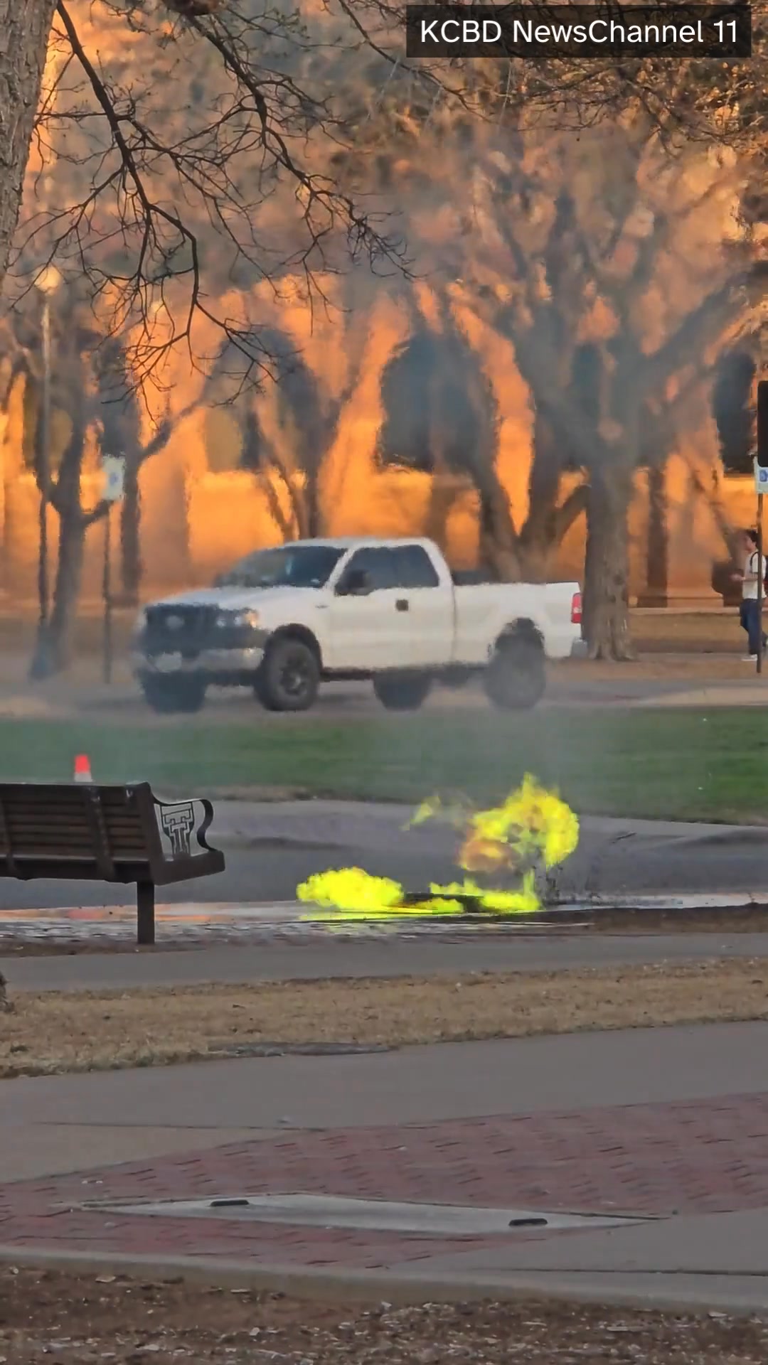 VIDEO: Chemical-colored flames seen rising up from manholes on Texas ...