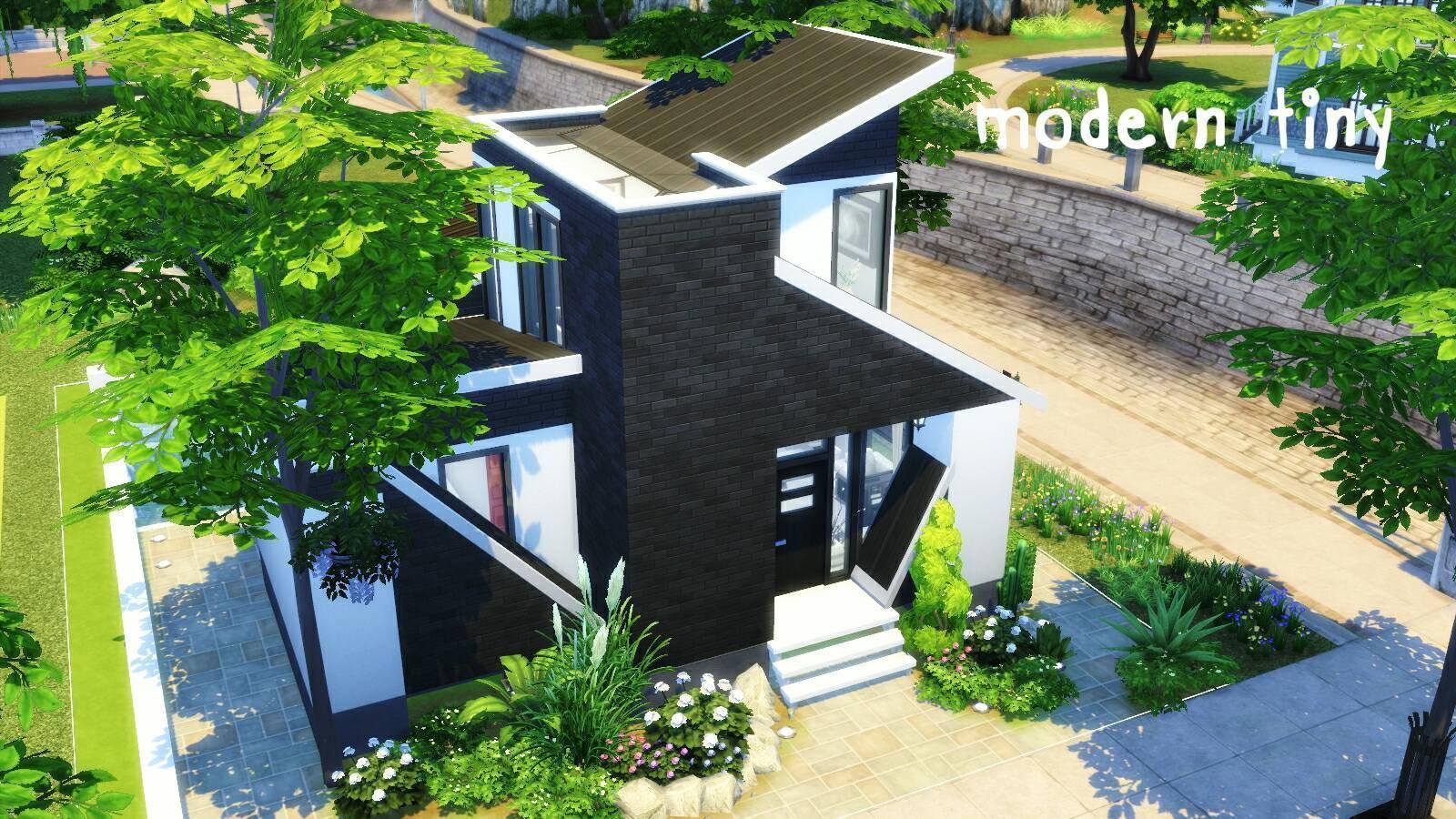 Modern House | Stop motion | No CC | บ้านโมเดิร์น | The Sims 4 Speed ...