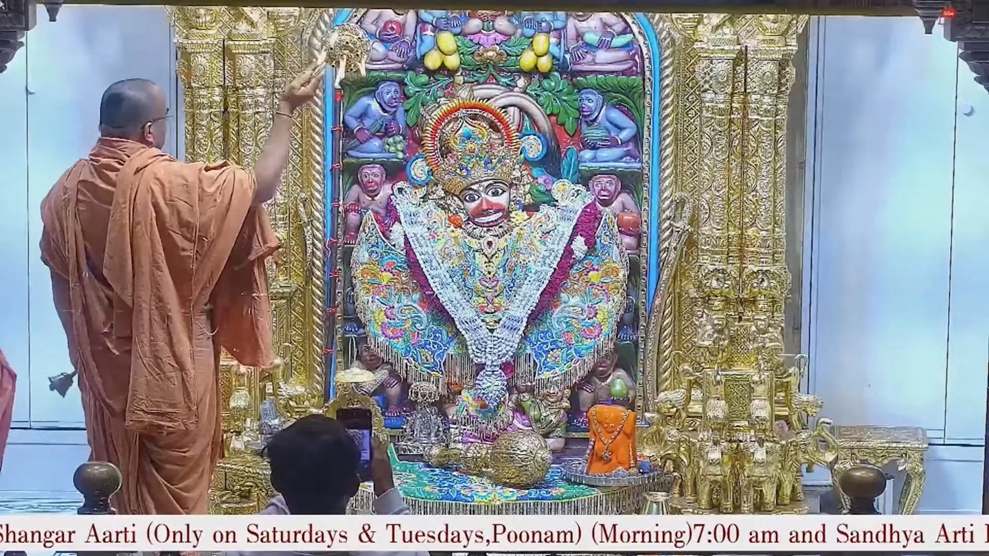 Shangar Aarti Darshan Salangpur Date : 12-11-2022 | Shangar Aarti ...