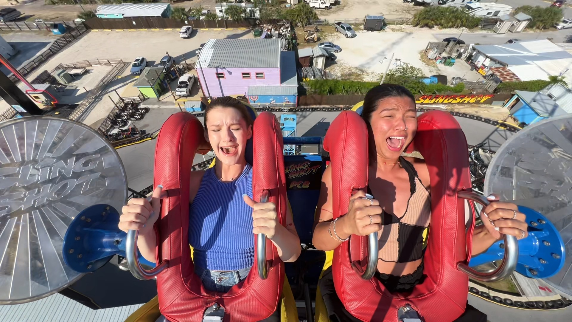 Gwen & Rylee | Slingshot & Vomatron at Indy Speedway | Facebook