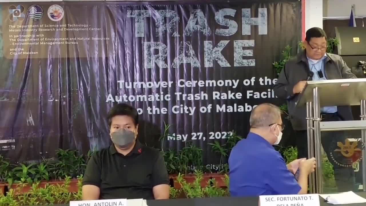 TURNOVER CEREMONY NG TRASH RAKE SA LGU MALABON PINANGUNAHAN NG DOST AT ...