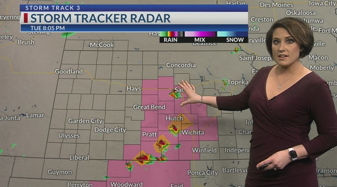 8:14 PM SEVERE UPDATE 4-22-25: Tracking large hail with Meteorologist ...