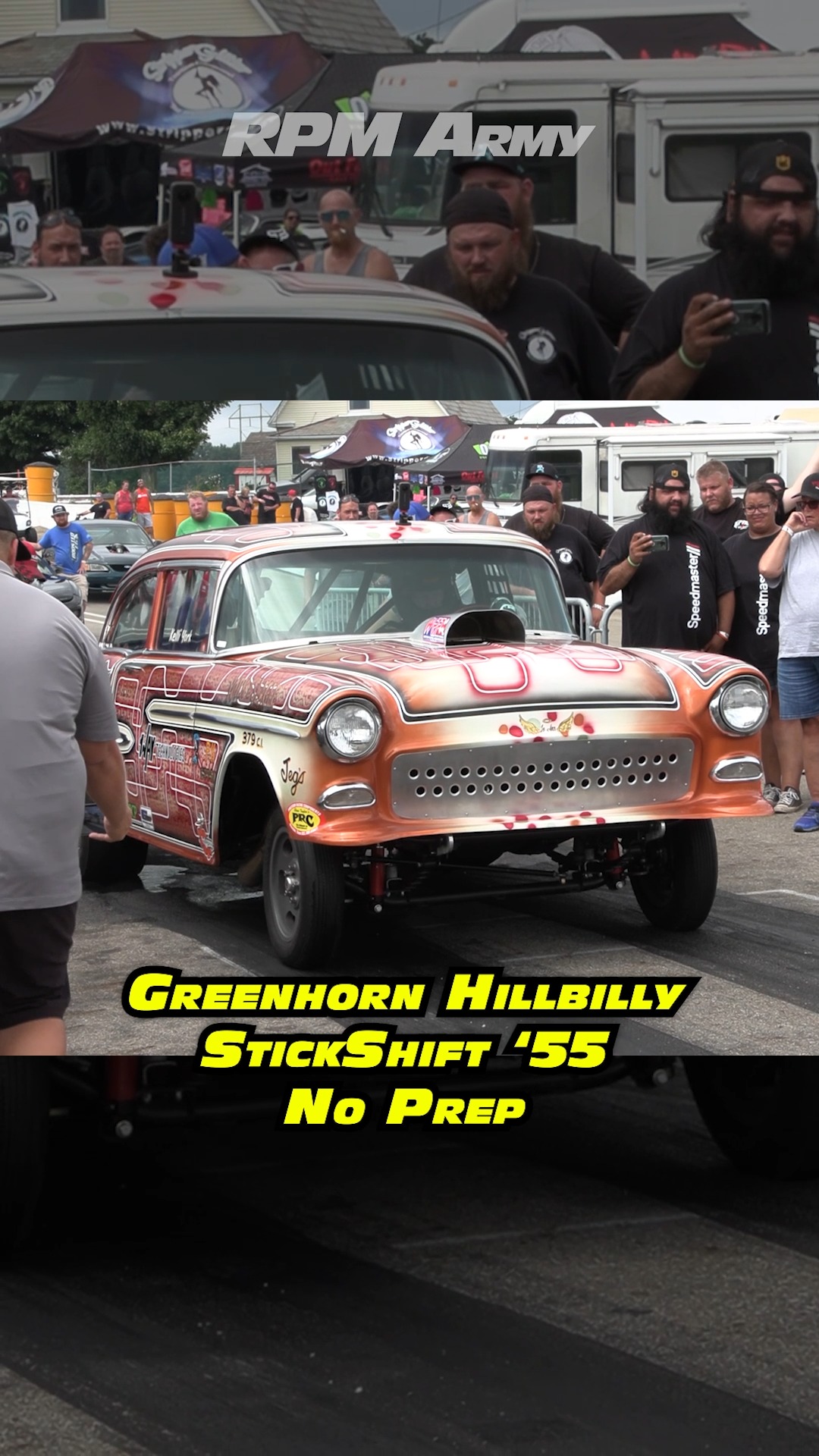 🔥 Greenhorn Hillbilly Stick Shift '55 Chevy Bel Air Rips It Up! 🚗💨 This ...