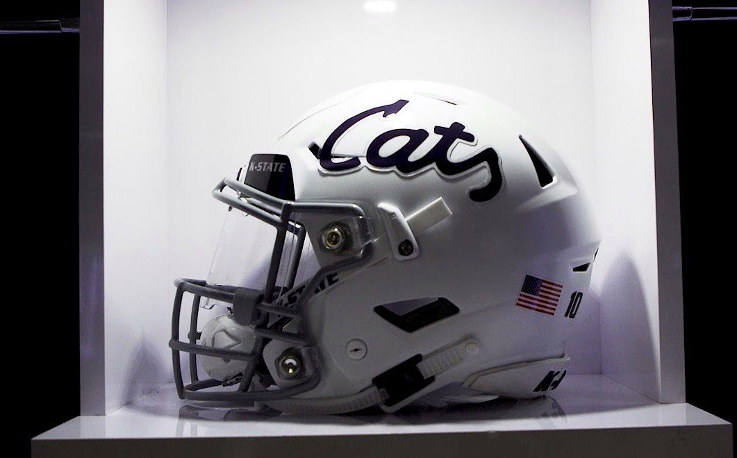 big red one on kansas state football helmets Wildcats Speed Replica Full Size Helmet field design Iowa State Reveals Uniforms for