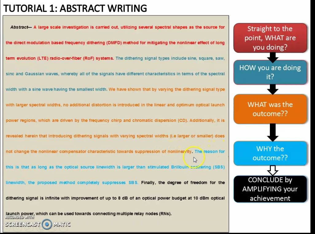 A guide to Abstract writing for High Impact Article or Thesis. - The ...