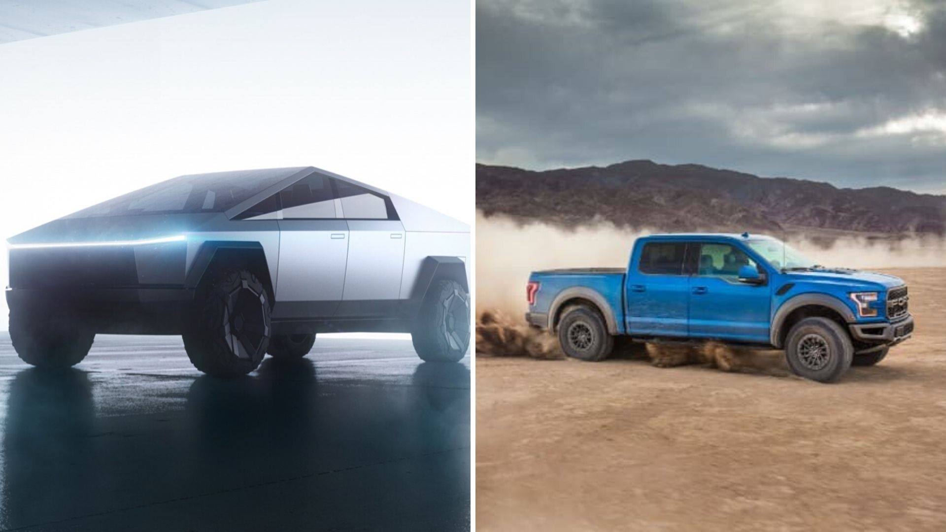 Tesla Cybertruck vs Ford F-150 Raptor | Tug-of-war. Who wins? | Ford VP ...