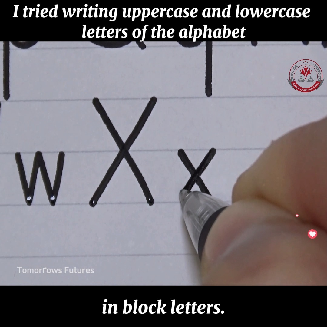 I tried writing uppercase and lowercase letters of the alphabet in ...