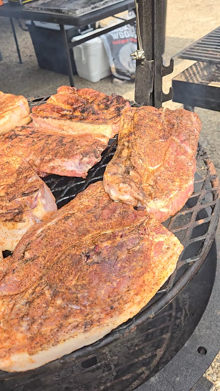Pork steaks are cut from the shoulder of a pig, also known as the ...