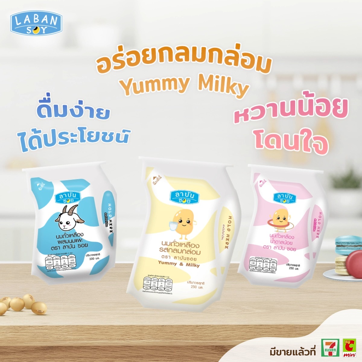 >นมถั่วเหลือง ลาบันซอย มีเเพ็คเกจไหนบ้าง