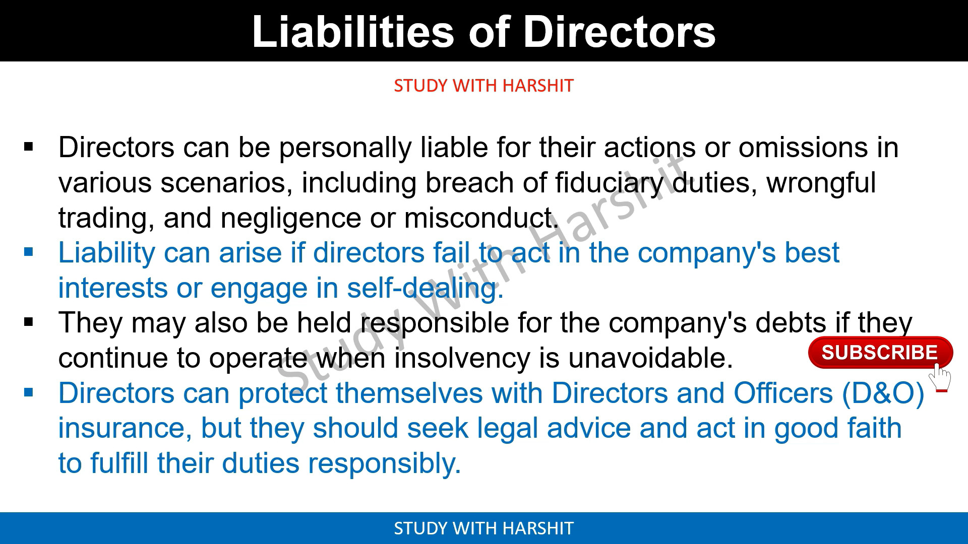 本 Directors' Liabilities