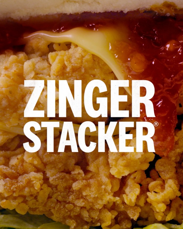 KFC - The Zinger Stacker® is yours for the taking. So, get...
