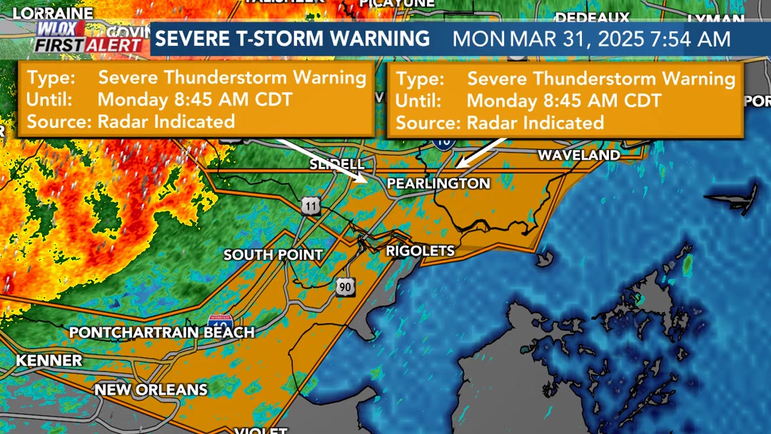 A Severe Thunderstorm Warning has been issued for the areas shaded in ...