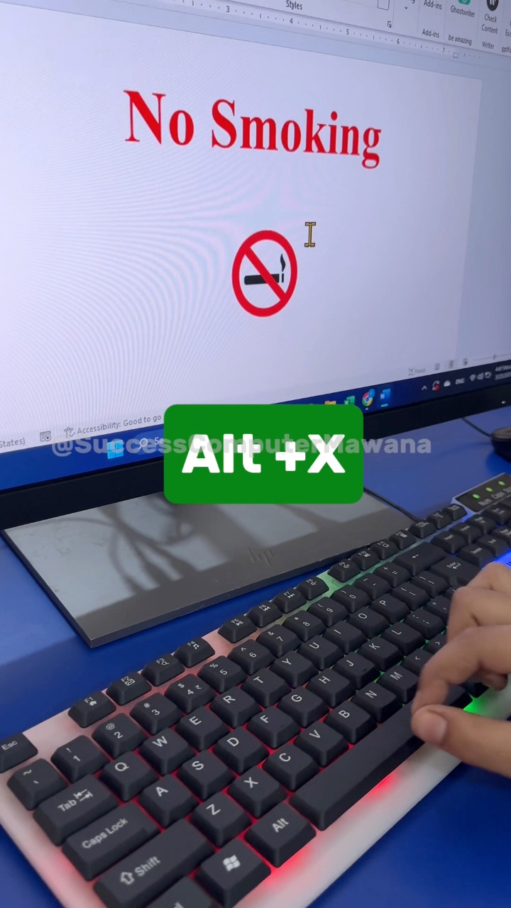 How to Make No Smoking Symbol in MS word ||. #excelforbeginners