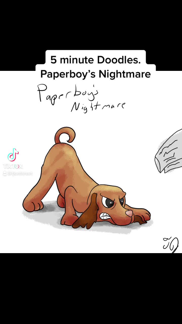 5 Minute Doodles “ Paperboy’s Nightmare” . #drawing #art #artist # ...
