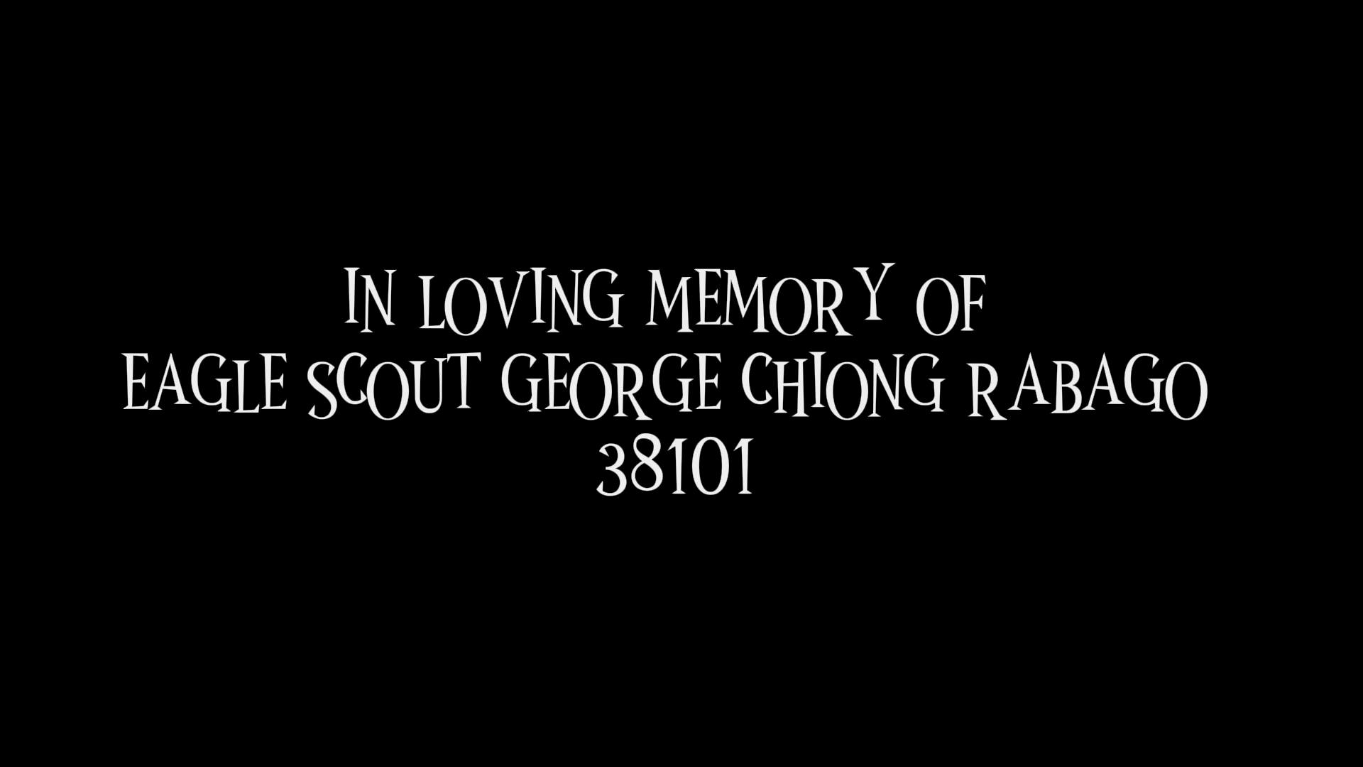 IN LOVING MEMORY OF LATE EAGLE SCOUT GEORGE CHIONG RABAGO -38101 | BSP ...