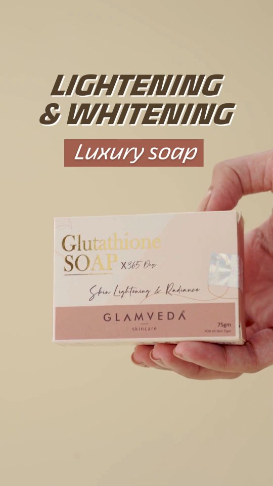 🌟 Reveal your natural glow with Glamveda’s Glutathione Skin Lightening & Whitening Soap! 🌟, Infused with the powerful duo of Glutathione & Kojic Acid, this soap works wonders to even out your skin 