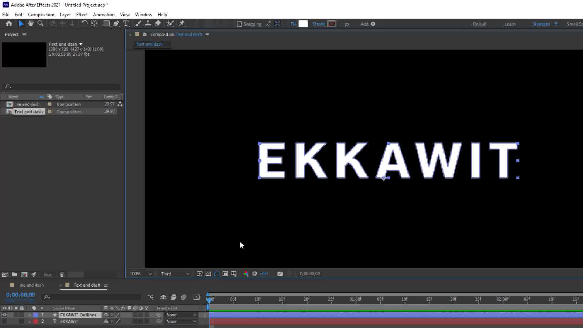 เส้น จุด และ ตัวอักษร | After Effects Tutorial Moving Dotted/Dashed ...
