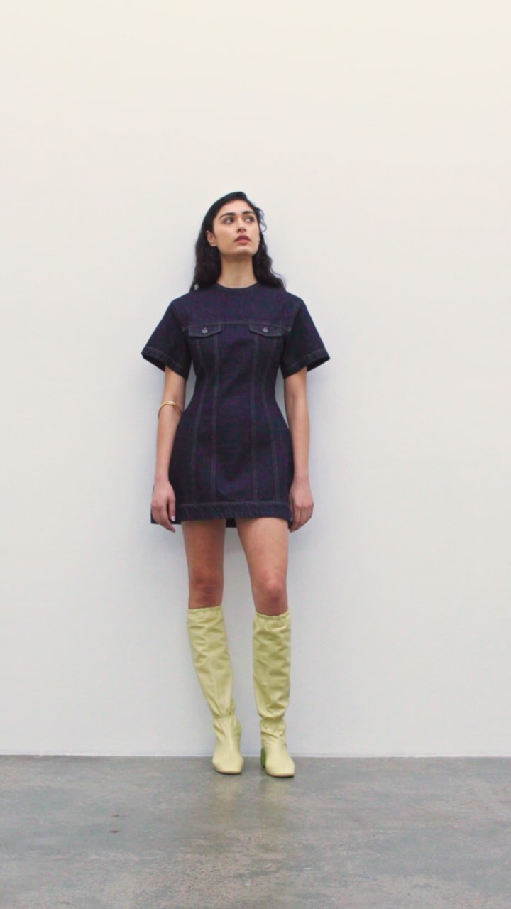 Introducing the Blair Dress in Indigo – an updated version of our beloved Jorja Dress., How would you style this versatile dress?, #BlairDress #AnnaQuan #EffortlessStyle #resort25 #Essentials