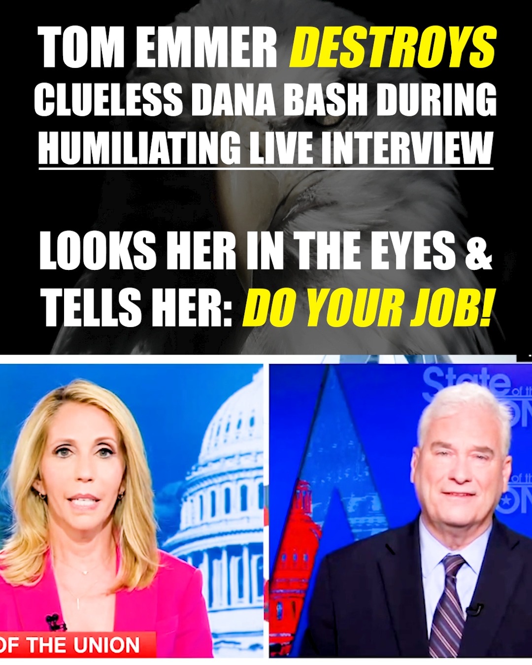 MAGA warrior DESTROYS obnoxious Dana Bash live on her own show ...