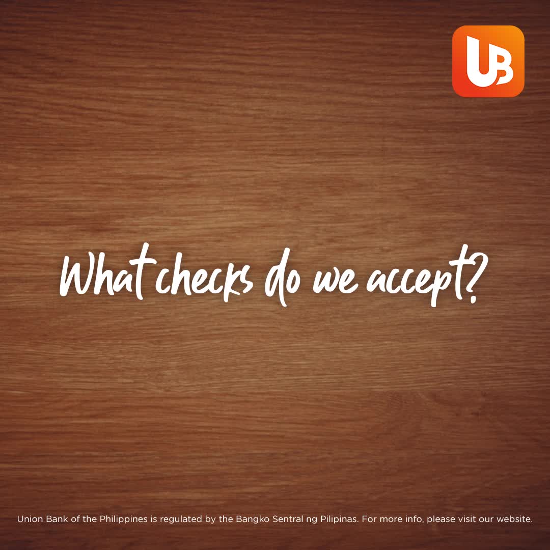 Checks from other banks?... - Union Bank of the Philippines | Facebook