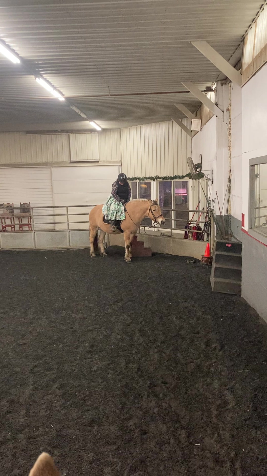 Astrid demonstrates the importance of staying at the mounting block