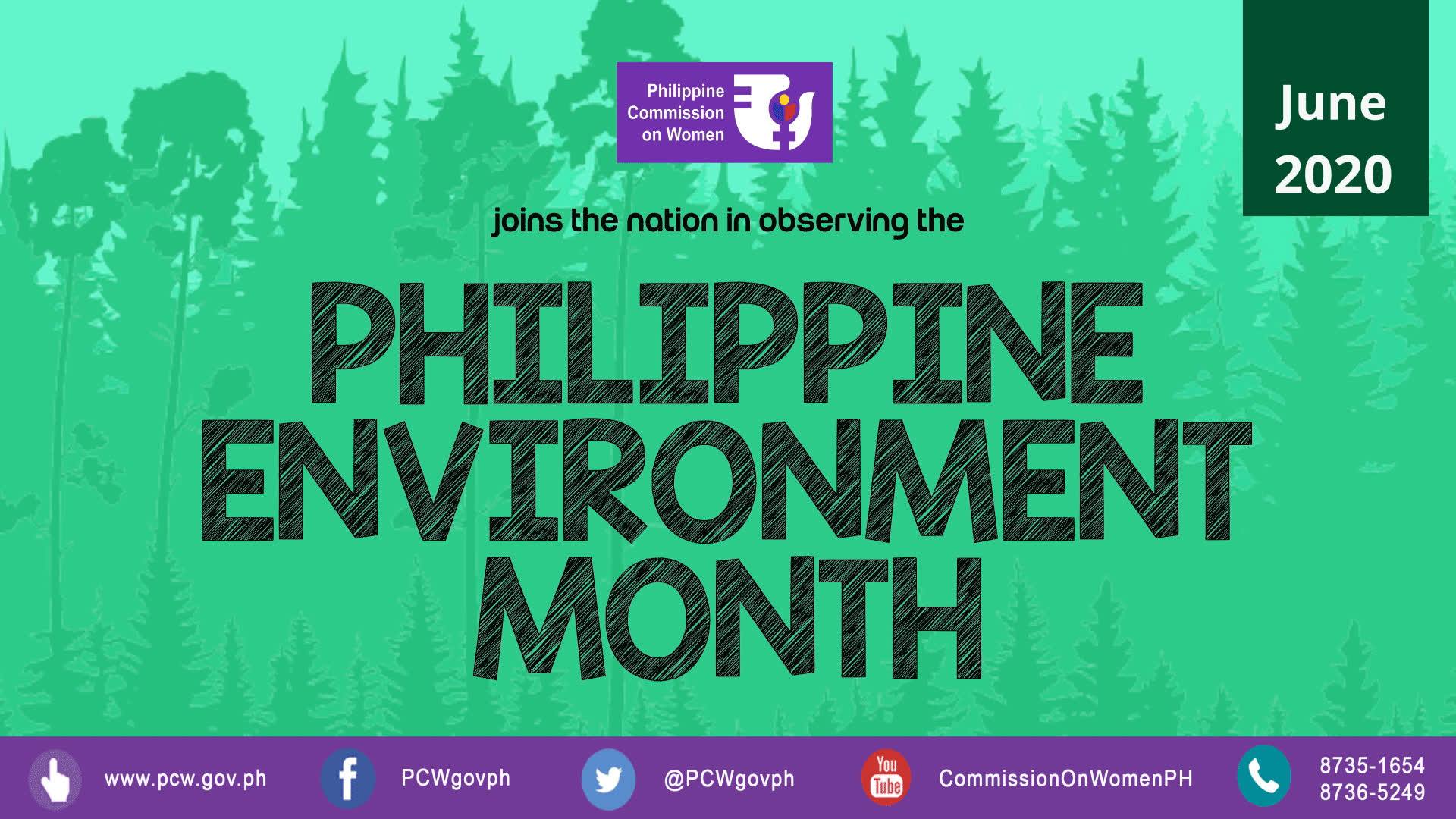 June is Philippine Environment Month! Pursuant to Proclamation No. 237 ...