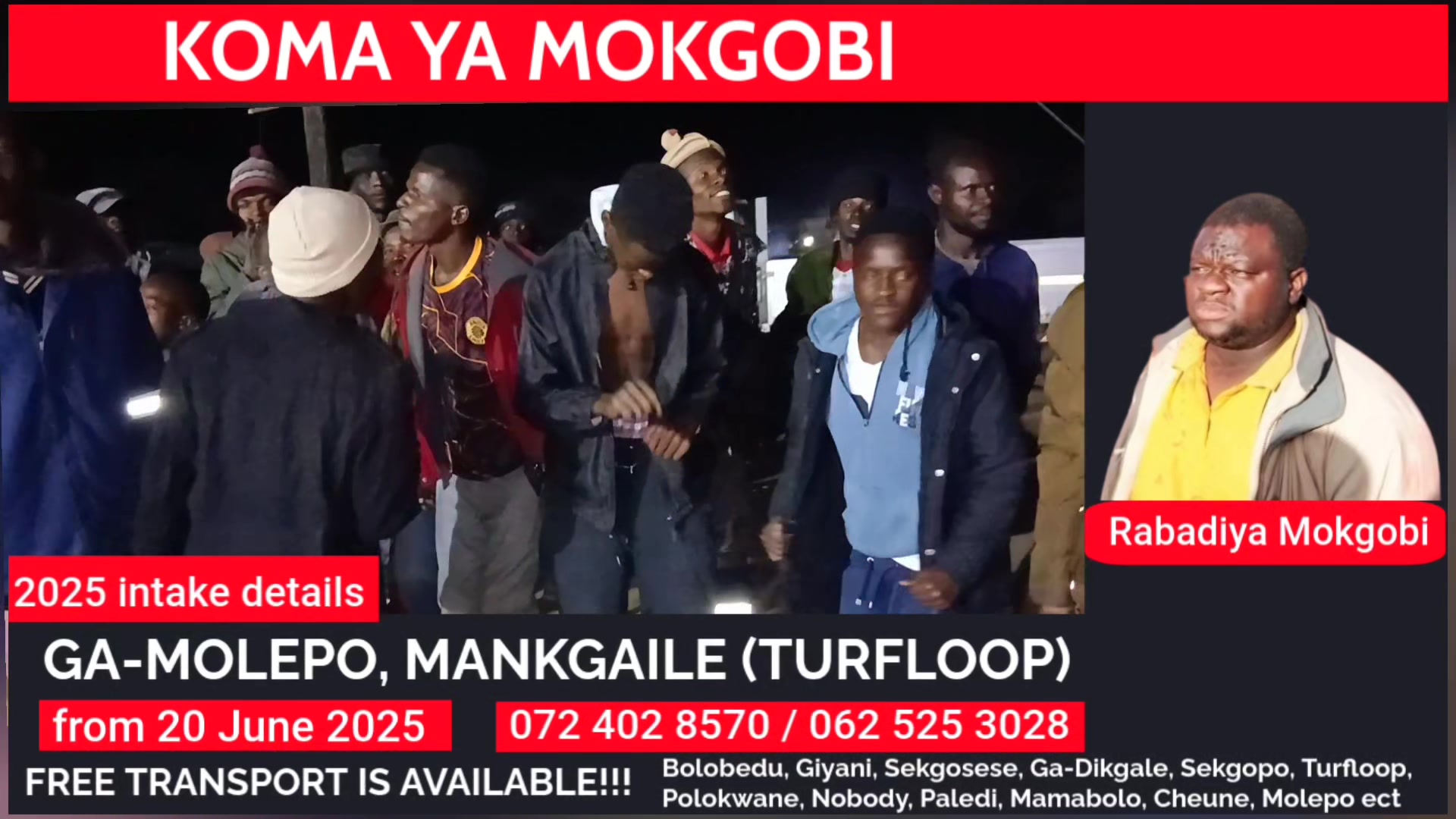 KOMA | Koma ya rabadia Mokgobi e thomile nase , convoy e tloga R81 ...