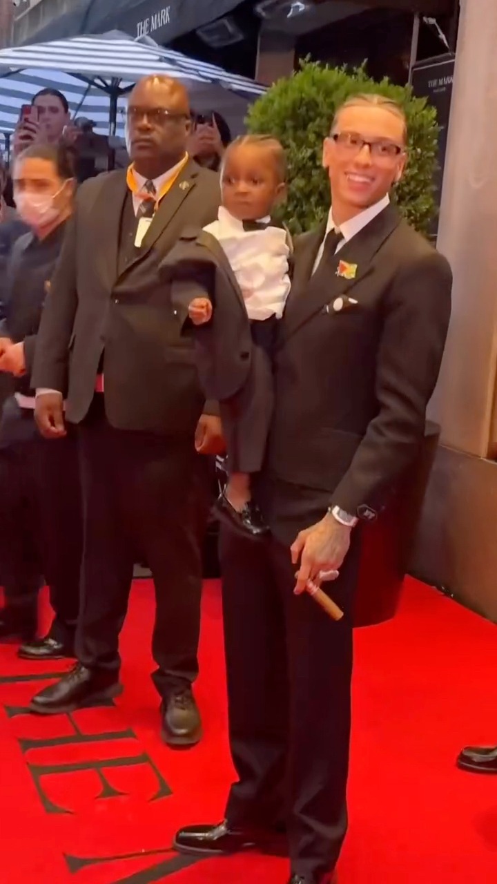 British Rapper central Cee spotted wearing his Guyana pin to the Met ...