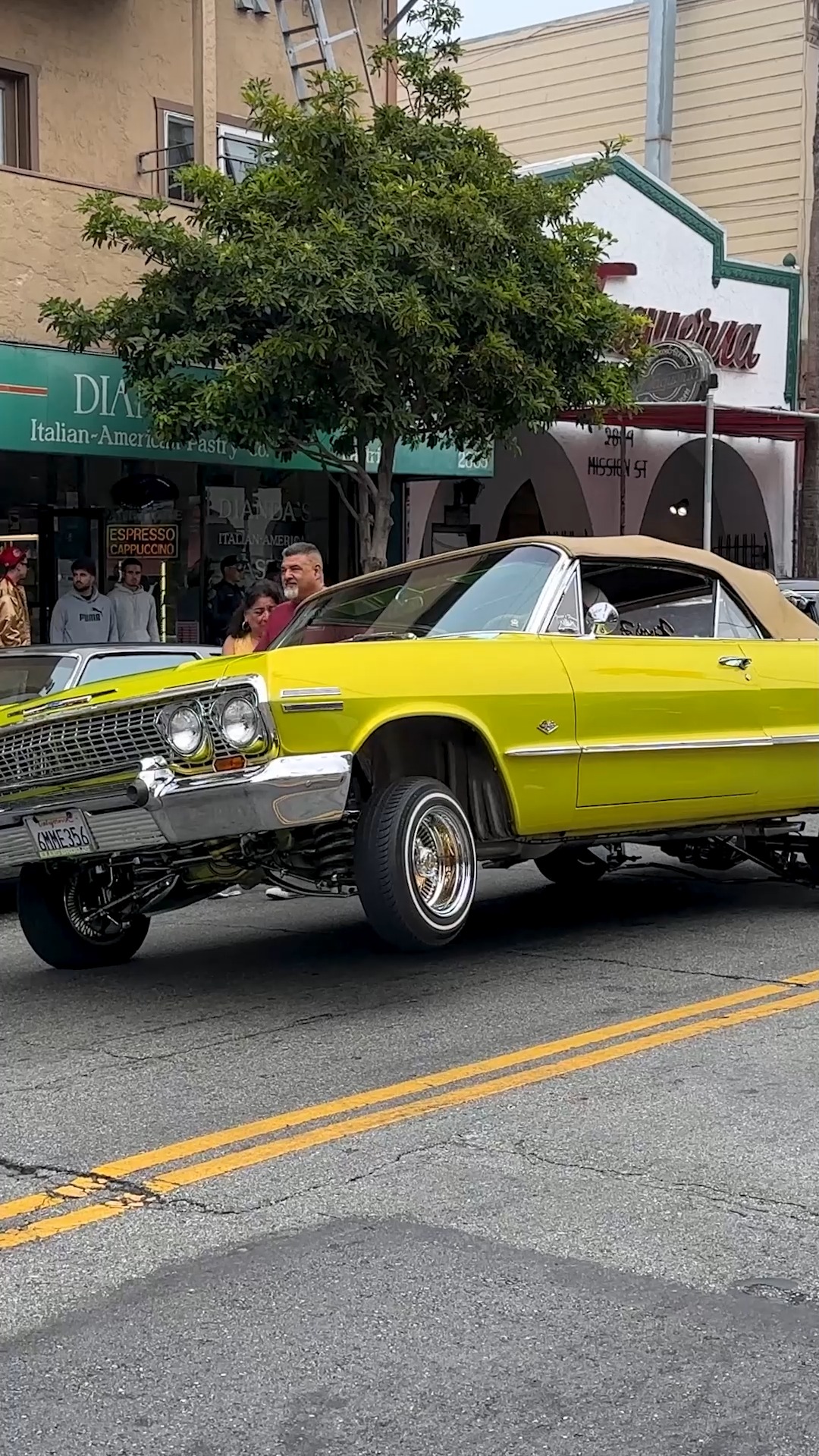 Custom painted 1963 Chevy Impala Rag Top LOWRIDER lifting up and ...