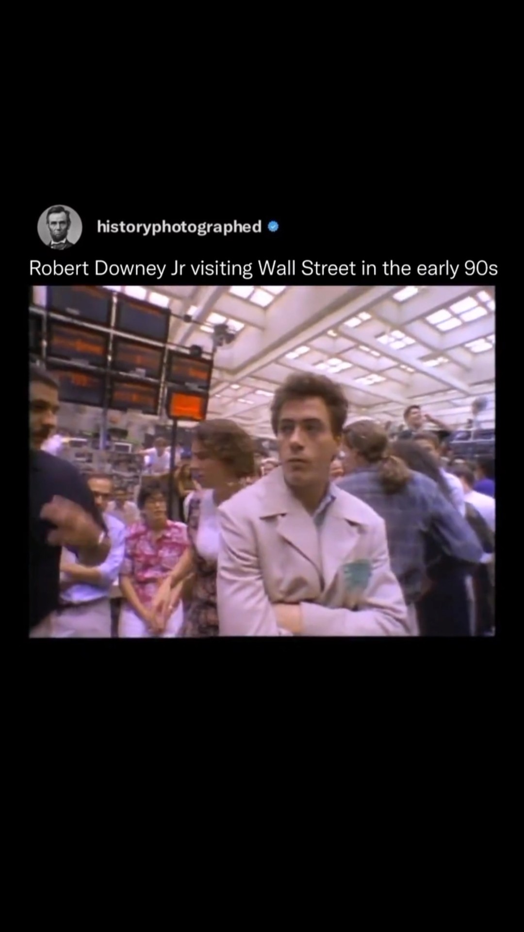 in the early ‘90s, robert downey jr. visited wall street as part of the ...