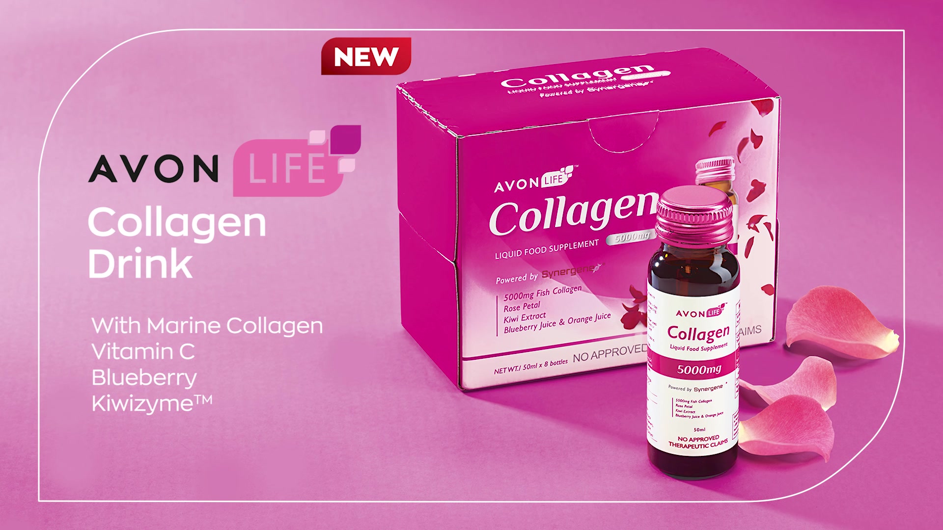 Celebrate younger looking skin 😌✨ with the New Avon Life Collagen Drink! , ✨ Gives you younger looking skin by helping increase natural collagen production to reduce oxidation, ✨ Fights aging caused 
