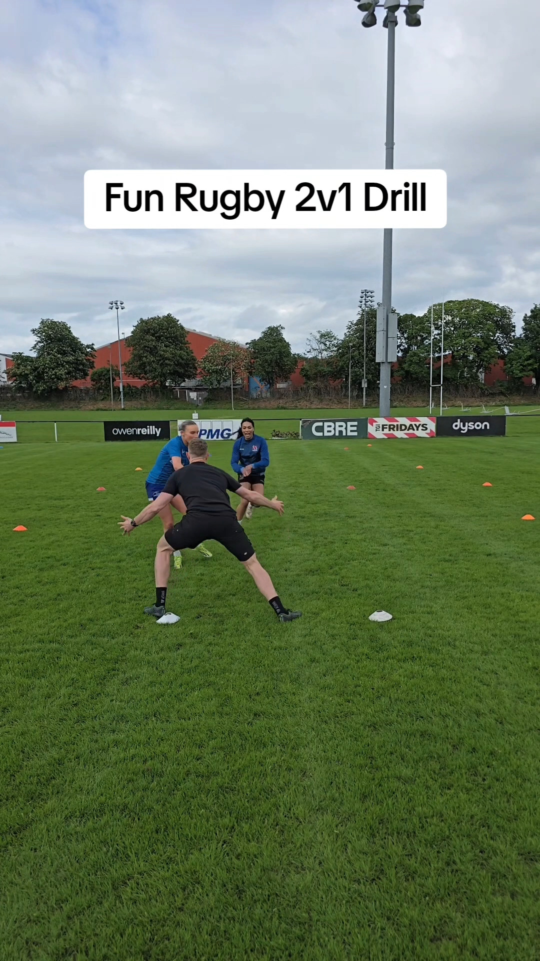 Try this fun rugby 2v1 drill! 😍 We love this from @therugbytrainer! # ...