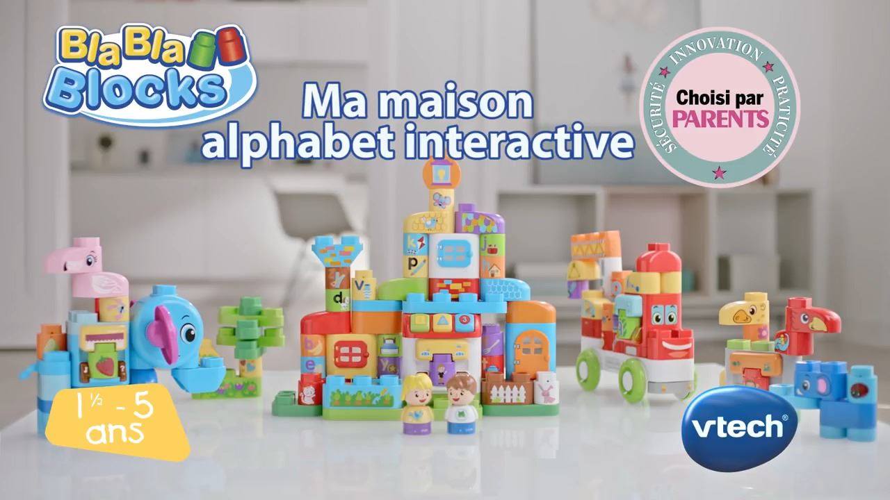 VTech - Bla Bla Blocks - Ma Maison Alphabet Interactive, Maison pour Enfant – Version FR