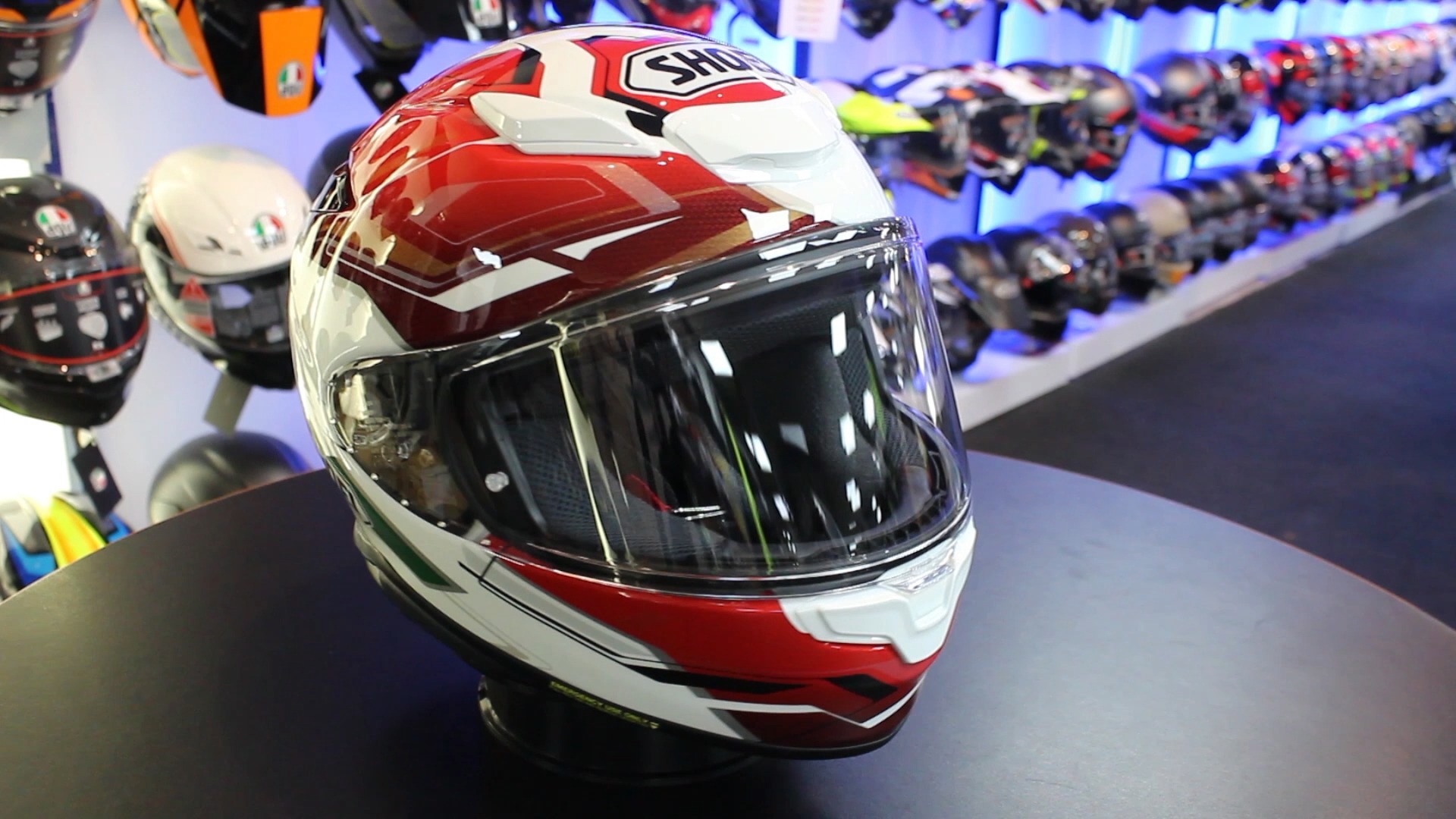 china white motorcycle helmet Full Face – free CNS Color:Storm Tron Orange Material Comms Shoei 2020 J.O Motorcycle