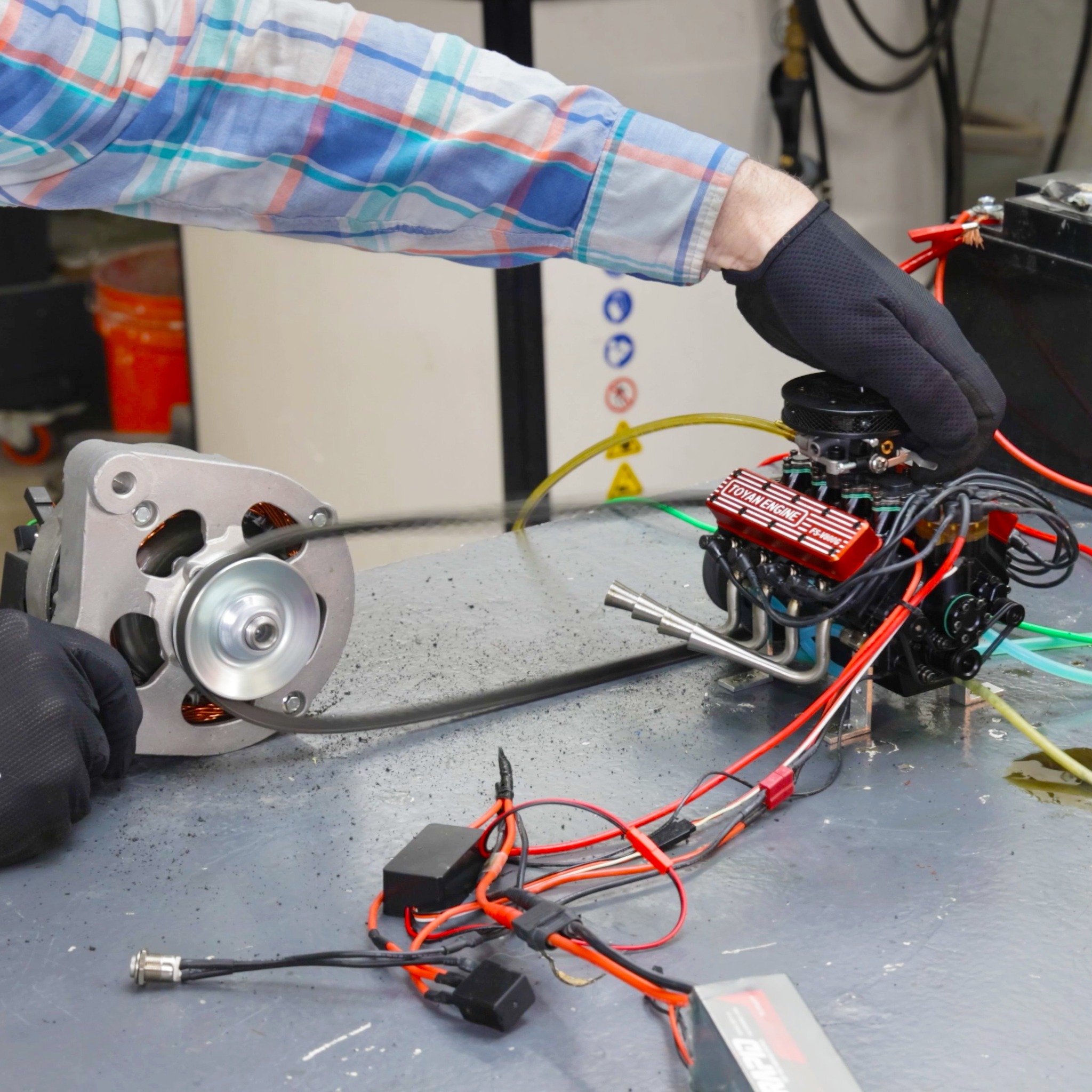 I use a tiny 28cc Miniature V8 engine to generate electricity and it ...