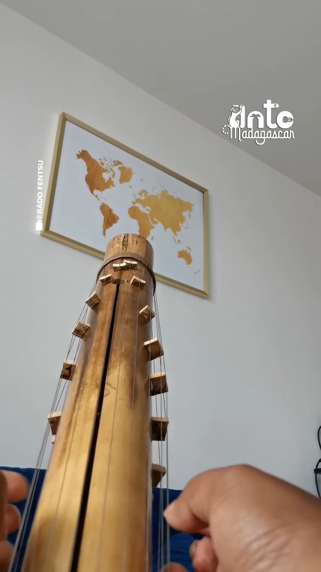 The valiha, Madagascar's emblematic instrument, is a tubular