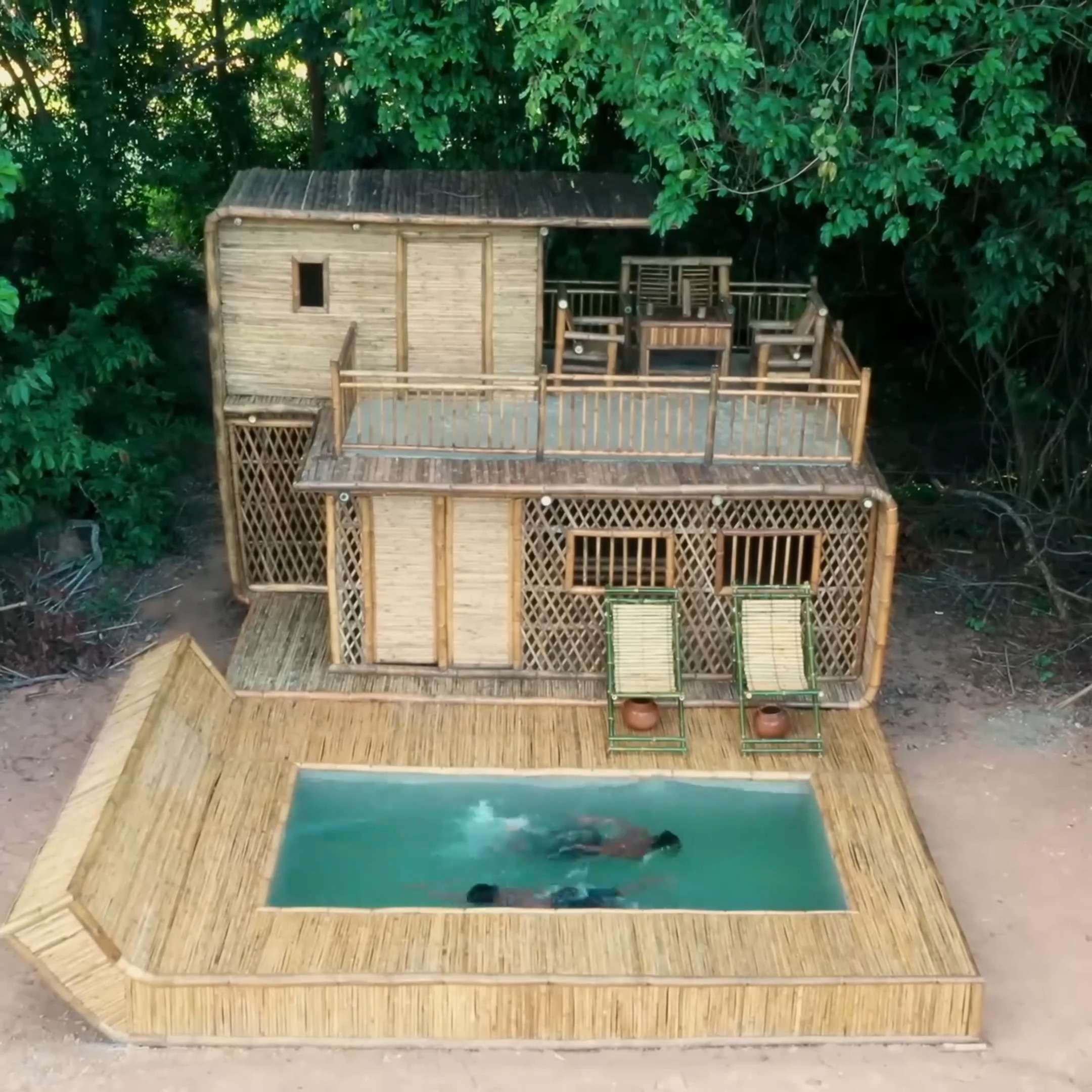 Insane Two-Story Villa With Private Swimming Pool 😲 | Primitive ...