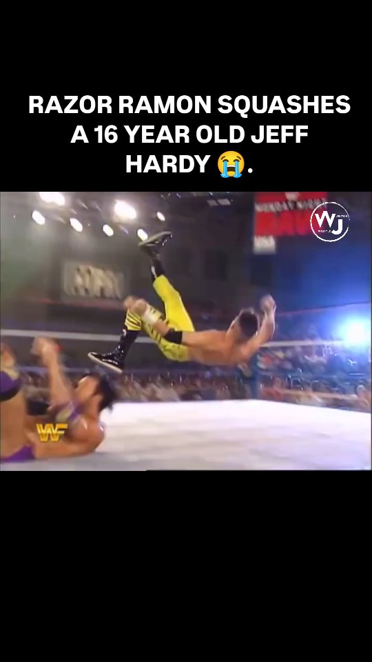 RAZOR RAMON SQUASHES A 16 YEAR OLD JEFF HARDY 😭. #wwe #WWF #wrestling # ...