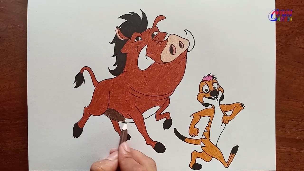 Lion King Timon And Pumbaa Drawing