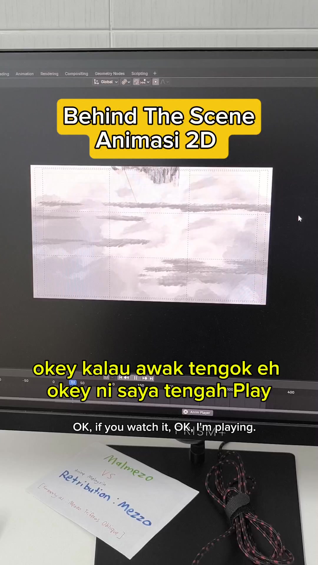 Behind the scene Animasi 2D Aman and The Tree #anime #viral #Animation ...