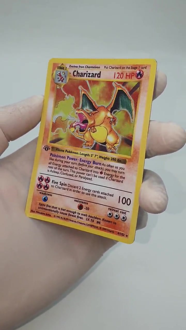 holographic charizard 1st edition shadowless custom made pokemon card proxy Graded PSA Style Holo 4/102 1999 Poke  OP PROXIES TCG I bought the common fake