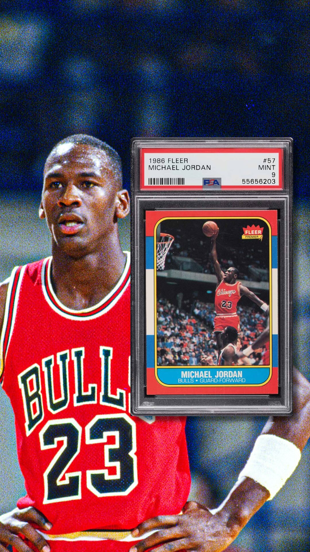 Arguably the most recognizable Michael Jordan rookie card ever 