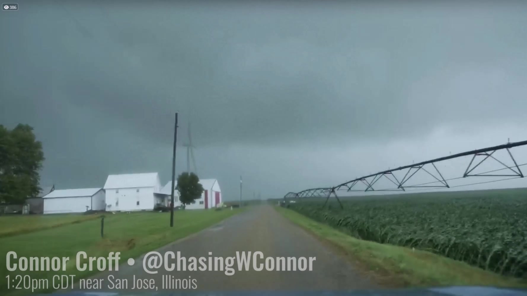 Storm Chaser Connor Croff captured these views while tracking a tornado ...