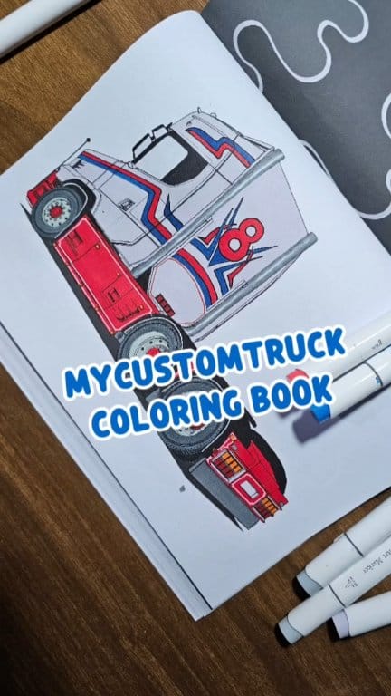 V8 power 💪 My Custom Truck 🎨 🚛 Coloring book 🎨 🚚 #coloringbook # ...