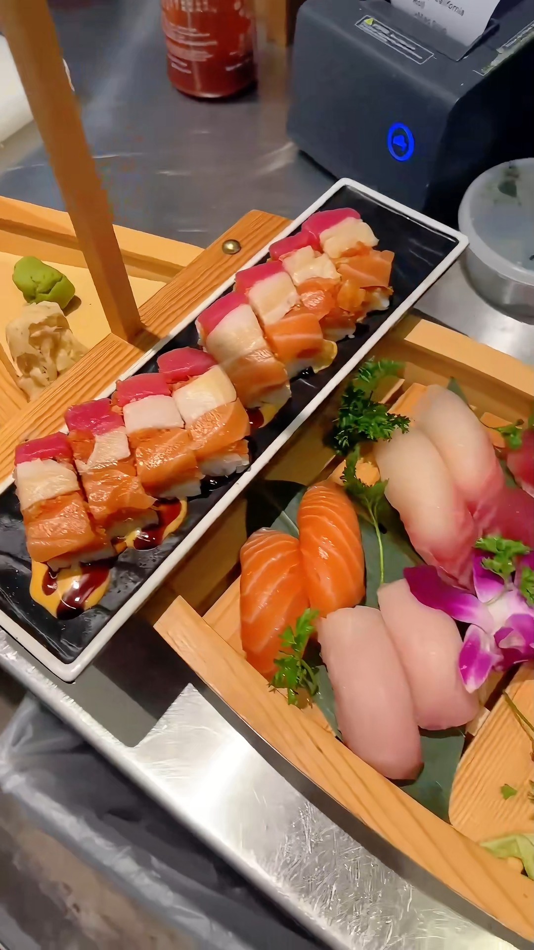 おすしページ My bestie would buy me a sushi boat🍣⛵ ` · · 📍1905 S First St