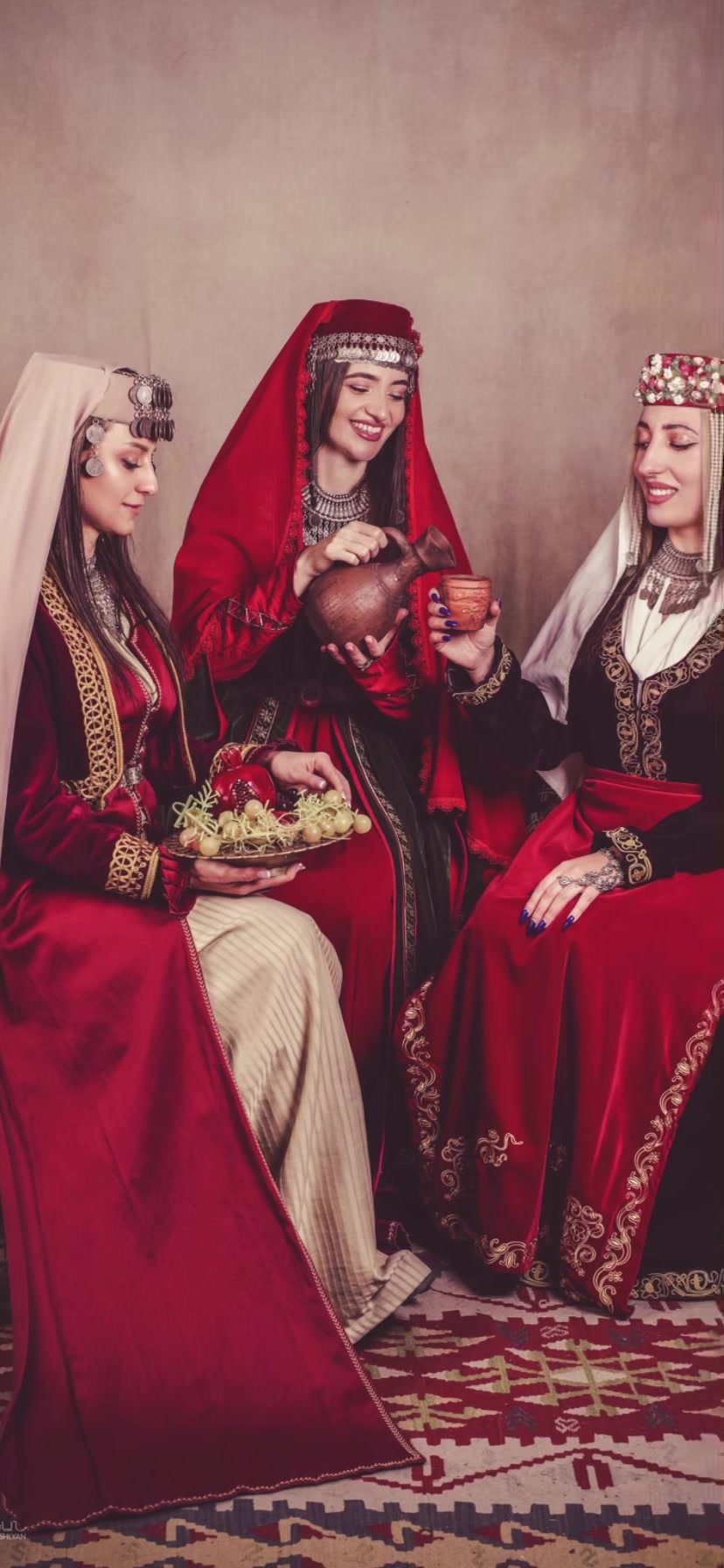 Our traditional dresses (known as Taraz) are from the following Armenian 🇦🇲 regions: , Sylvia - Artsakh , Tatev - Erzurum (Western Armenia) , Ani