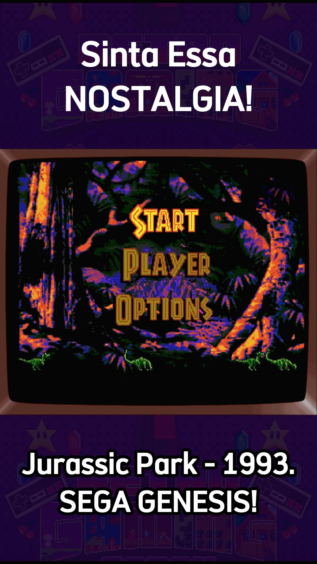 Jurassic Park : Sega Genesis - 1993. Plataformas: Mega Drive, Game