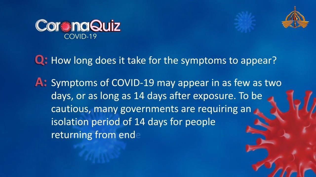 Q: How long does it take for the symptoms to appear? Watch the video ...
