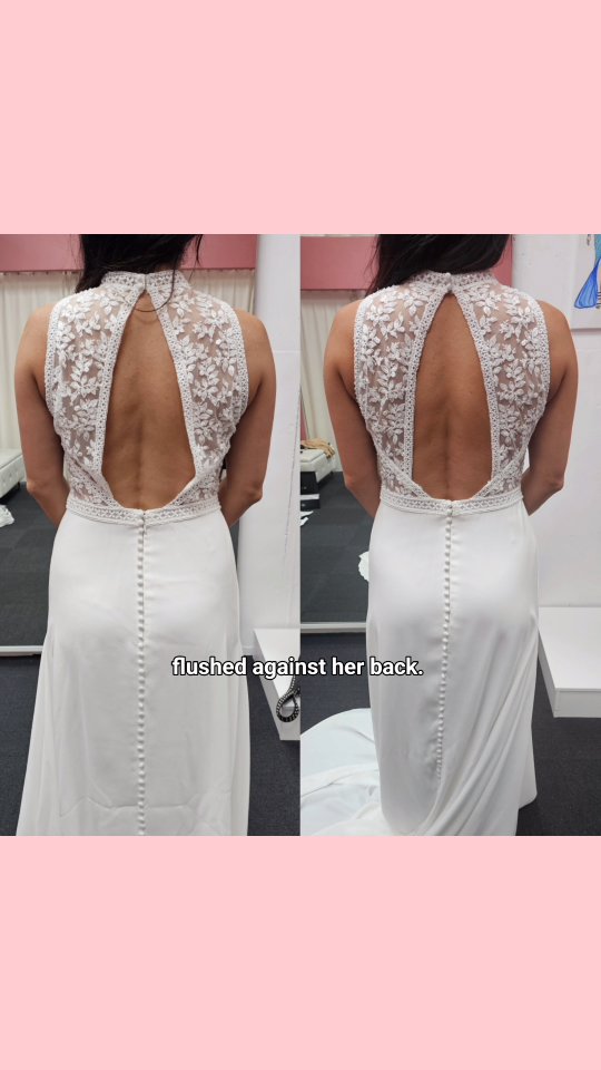 How to pin wedding dress for alterations?